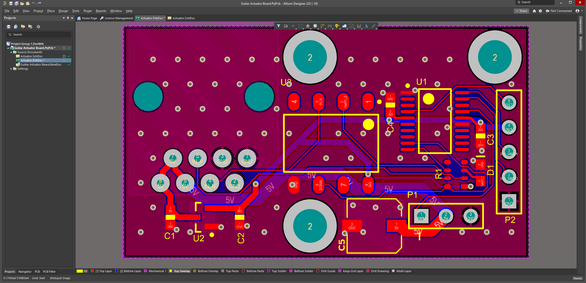 Altium PCB design screenshot